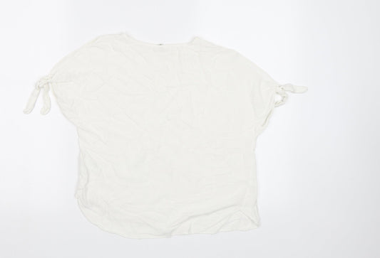 Womens UK Size 10 River Island White Basic Blouse