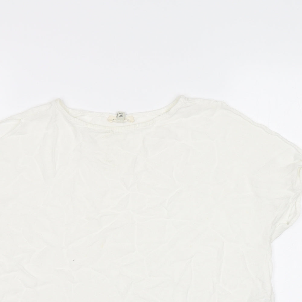 Womens UK Size 10 River Island White Basic Blouse