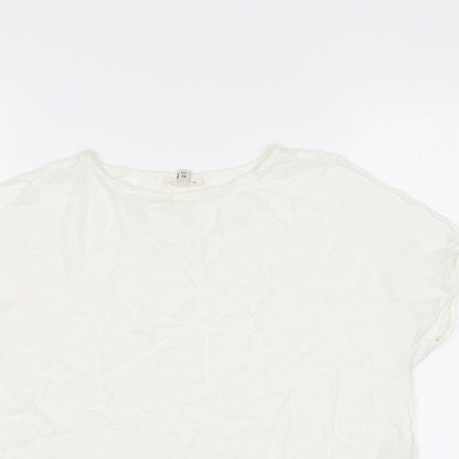 Womens UK Size 10 River Island White Basic Blouse