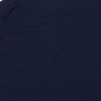 Womens UK Size L Preworn Blue Basic Button-Up