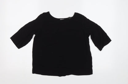 Womens UK Size 10 River Island Black Basic Blouse