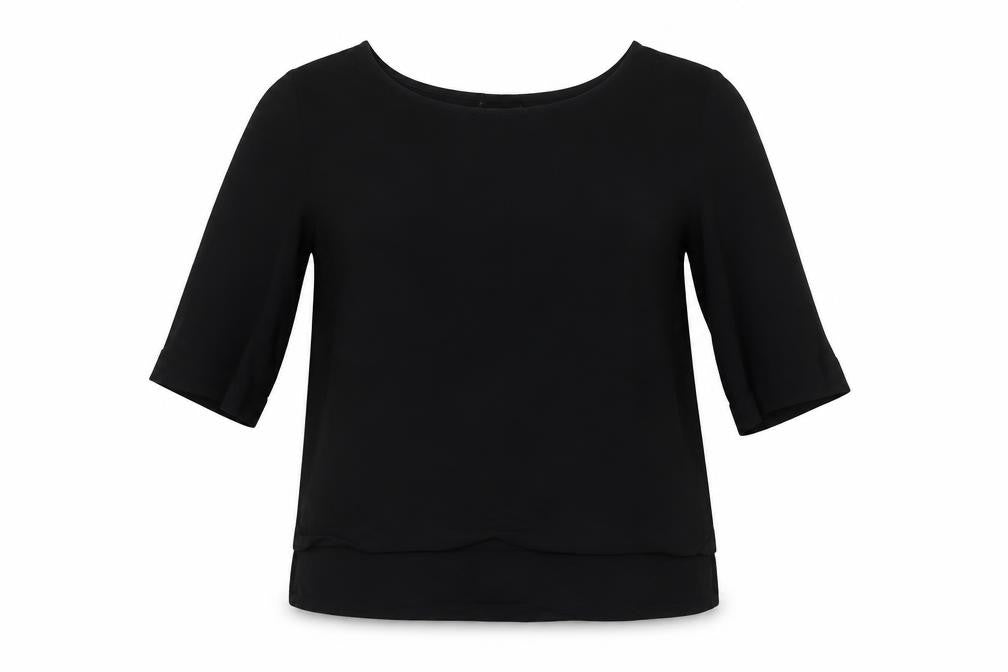 Womens UK Size 10 River Island Black Basic Blouse