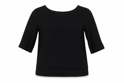 Womens UK Size 10 River Island Black Basic Blouse