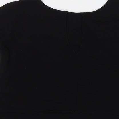 Womens UK Size 10 River Island Black Basic Blouse