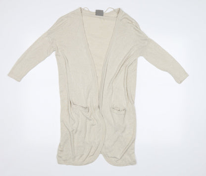 Womens UK Size XS VERO MODA Beige Cardigan Jumper