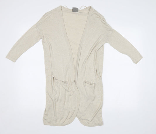 Womens UK Size XS VERO MODA Beige Cardigan Jumper