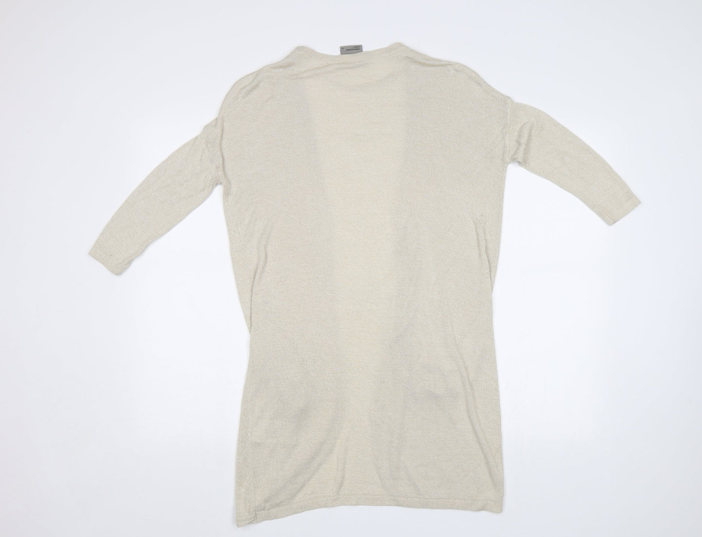 Womens UK Size XS VERO MODA Beige Cardigan Jumper