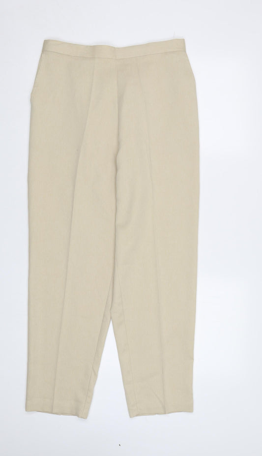 Womens UK Size 10 Saira of Manchester Regular Fit  Beige Trousers