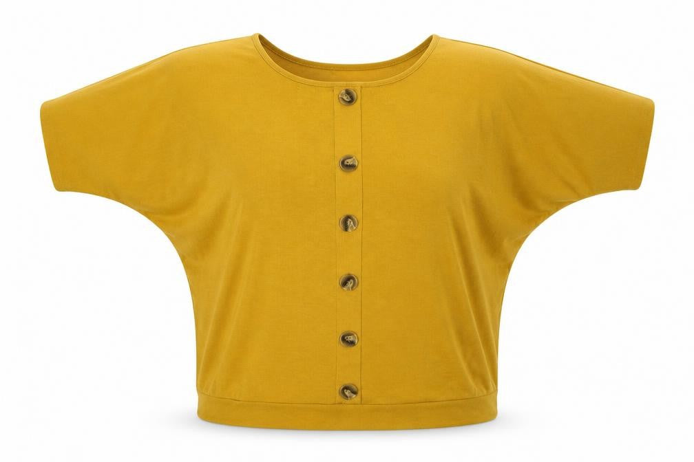 Womens UK Size M QED London Yellow Basic Blouse
