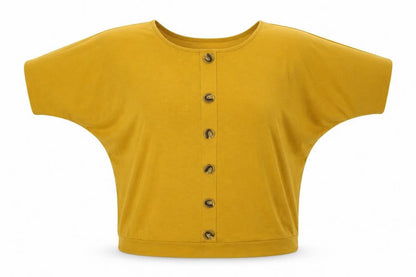 Womens UK Size M QED London Yellow Basic Blouse