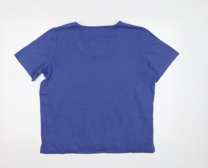 Womens UK Size M BM Blue Basic Blouse