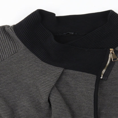 Womens UK Size M Quiz Grey Wrap Jumper