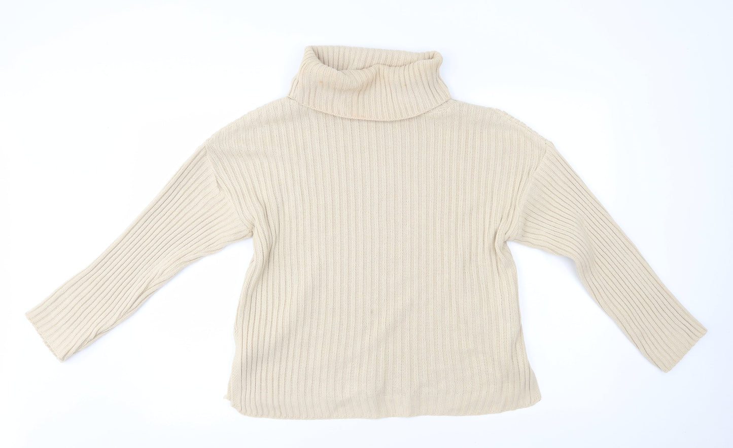 Womens UK Size M Preworn Beige Pullover Jumper