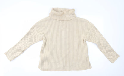 Womens UK Size M Preworn Beige Pullover Jumper