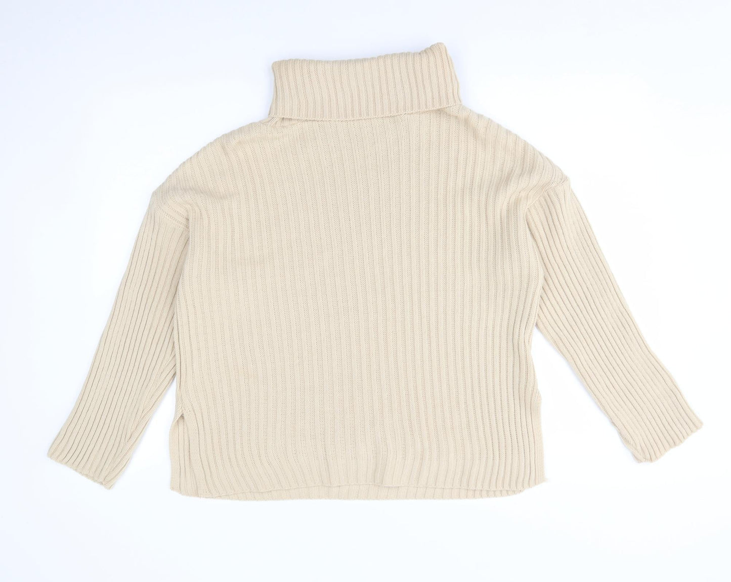 Womens UK Size M Preworn Beige Pullover Jumper