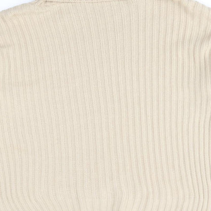 Womens UK Size M Preworn Beige Pullover Jumper