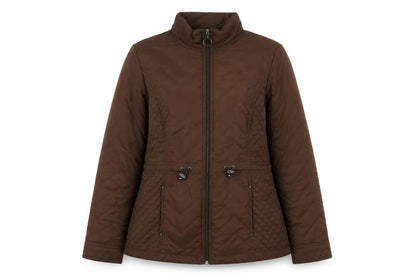Womens UK Size 10 Isle Brown Quilted Coat