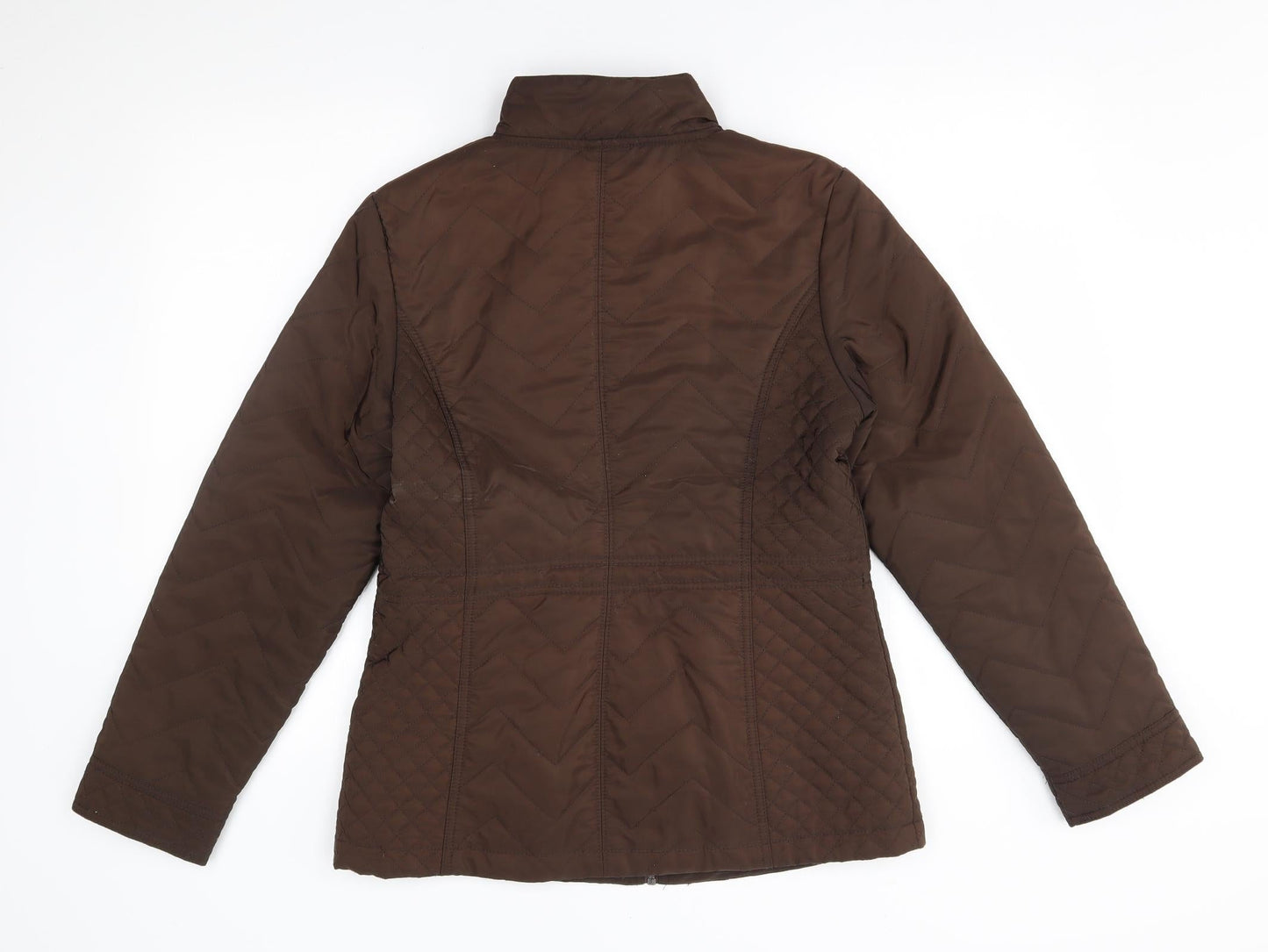 Womens UK Size 10 Isle Brown Quilted Coat