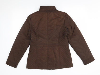 Womens UK Size 10 Isle Brown Quilted Coat