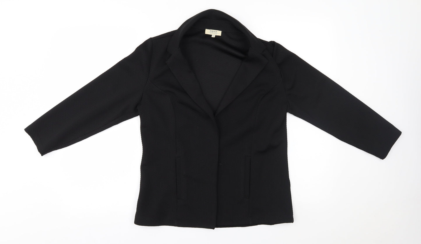 Papaya Womens Black   Jacket Blazer Size 14