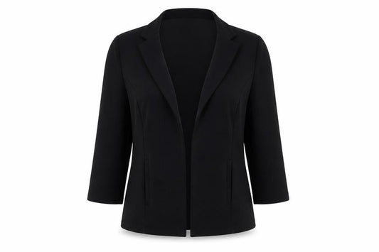 Womens UK Size 14 Papaya Regular Black Blazer
