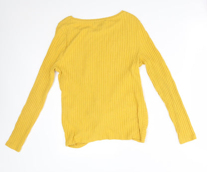 Womens UK Size 10 New Look Yellow Pullover Jumper