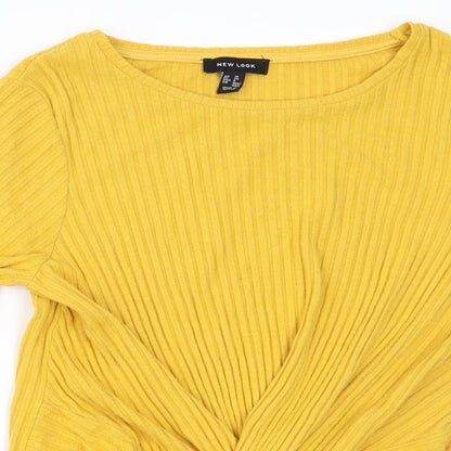 Womens UK Size 10 New Look Yellow Pullover Jumper