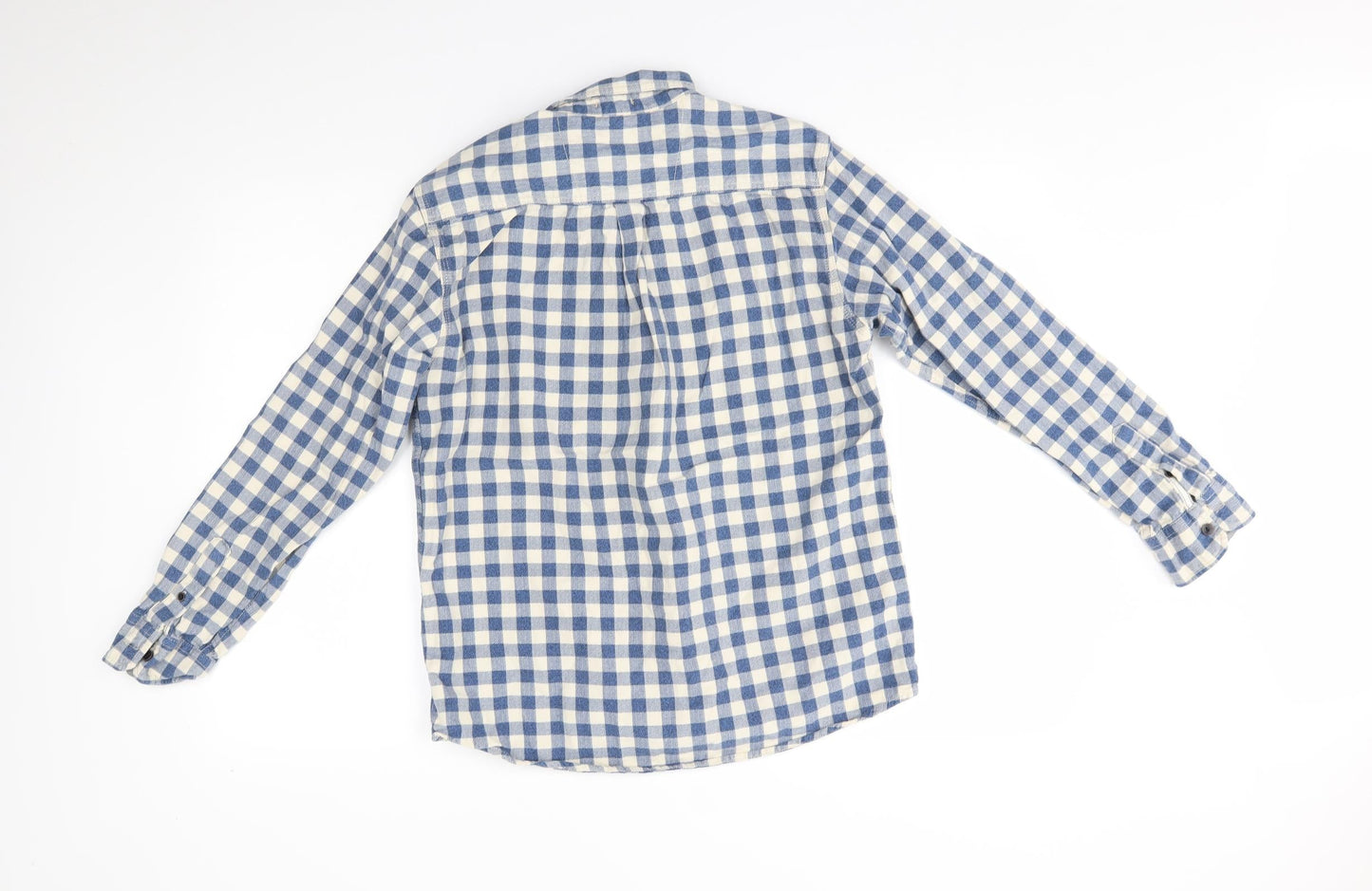 Mens UK Size M boston crew Blue  Button-Up Long Sleeve Casual Shirt