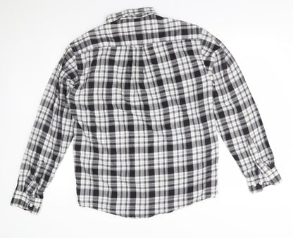 Mens UK Size M EWM Black  Button-Up Long Sleeve Casual Shirt