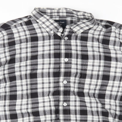 Mens UK Size M EWM Black  Button-Up Long Sleeve Casual Shirt