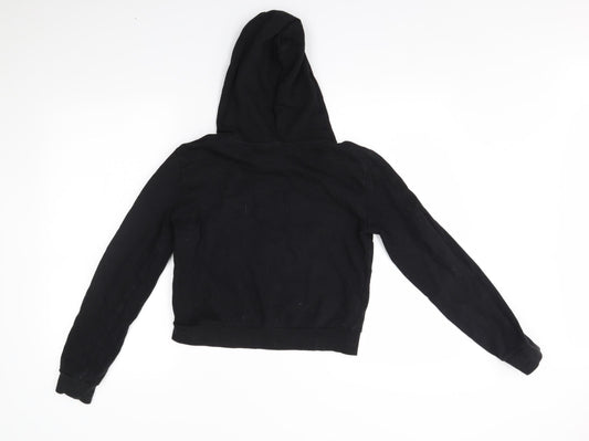 H&M Girls Black   Pullover Hoodie Size 12-13 Years  - all is love