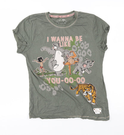 Primark Womens Green    Pyjama Top Size XS  - Jungle Book