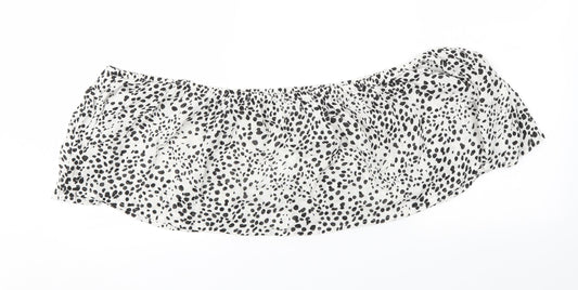 Asos Design Womens Multicoloured   Cropped Blouse Size 16  - Cut Out Shoulder