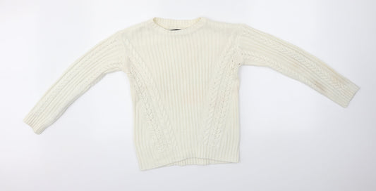 Womens UK Size S Select White Pullover Jumper