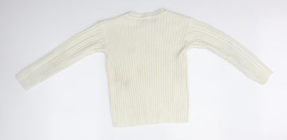 Womens UK Size S Select White Pullover Jumper