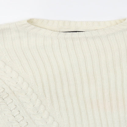 Womens UK Size S Select White Pullover Jumper