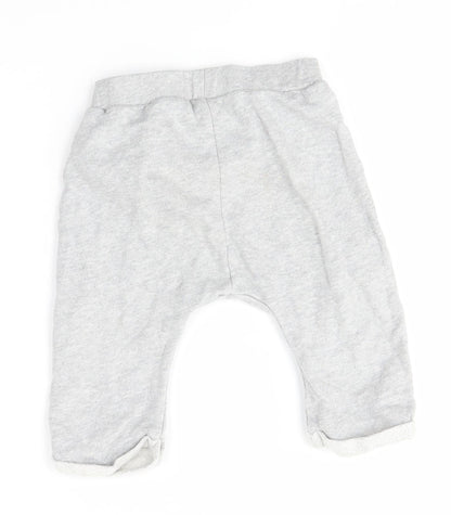 M&S Boys Grey   Jogger Trousers Size 6-9 Months