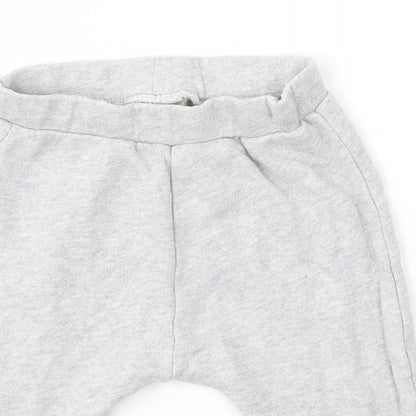 M&S Boys Grey   Jogger Trousers Size 6-9 Months