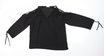 Blooming Jolly Womens Black   Basic Blouse Size L