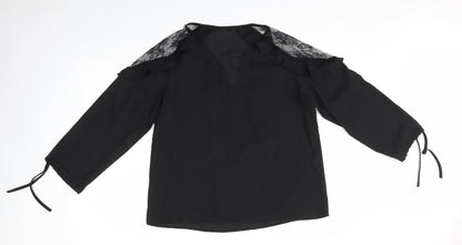 Blooming Jolly Womens Black   Basic Blouse Size L