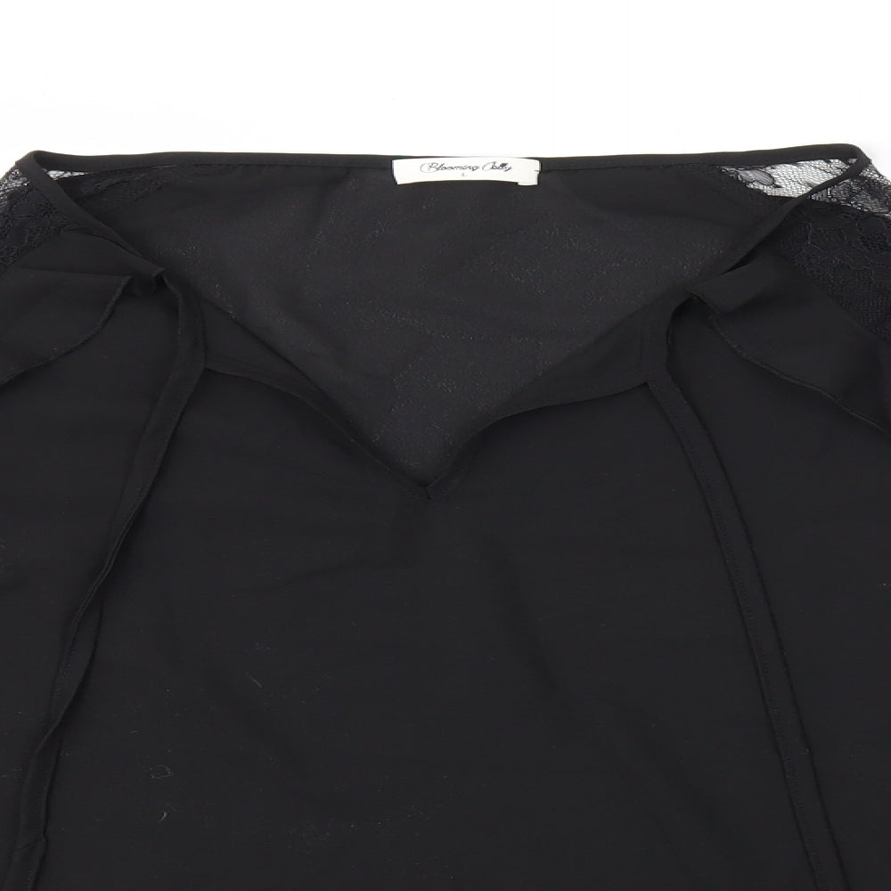 Blooming Jolly Womens Black   Basic Blouse Size L