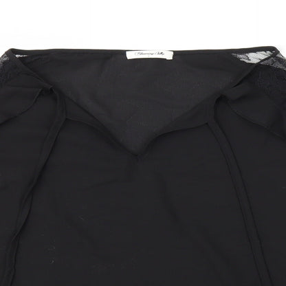 Blooming Jolly Womens Black   Basic Blouse Size L