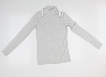 Womens UK Size 8 NEXT Grey Basic Blouse