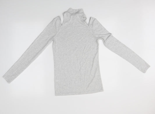 Womens UK Size 8 NEXT Grey Basic Blouse