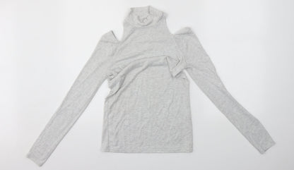 Womens UK Size 8 NEXT Grey Basic Blouse