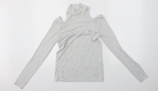Womens UK Size 8 NEXT Grey Basic Blouse