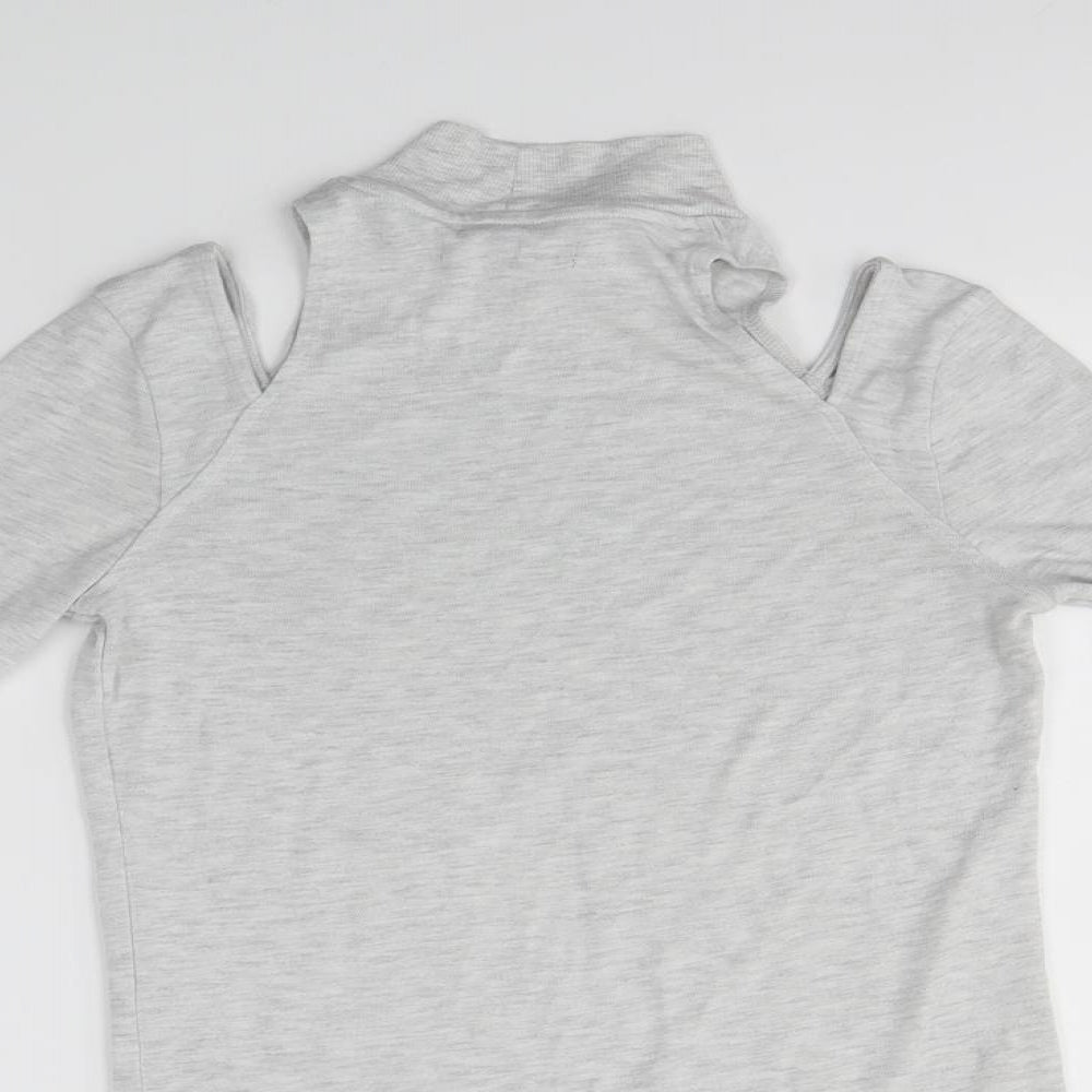 Womens UK Size 8 NEXT Grey Basic Blouse
