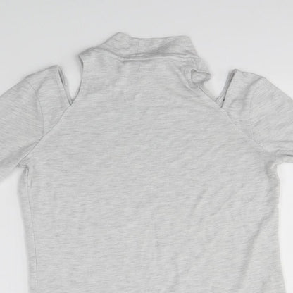 Womens UK Size 8 NEXT Grey Basic Blouse