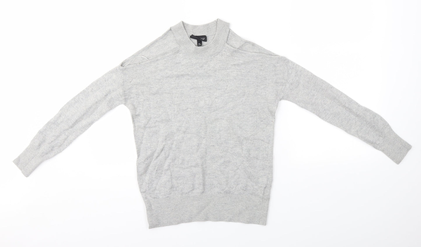 Womens UK Size 8 Topshop Grey Pullover Jumper
