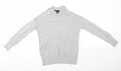 Womens UK Size 8 Topshop Grey Pullover Jumper